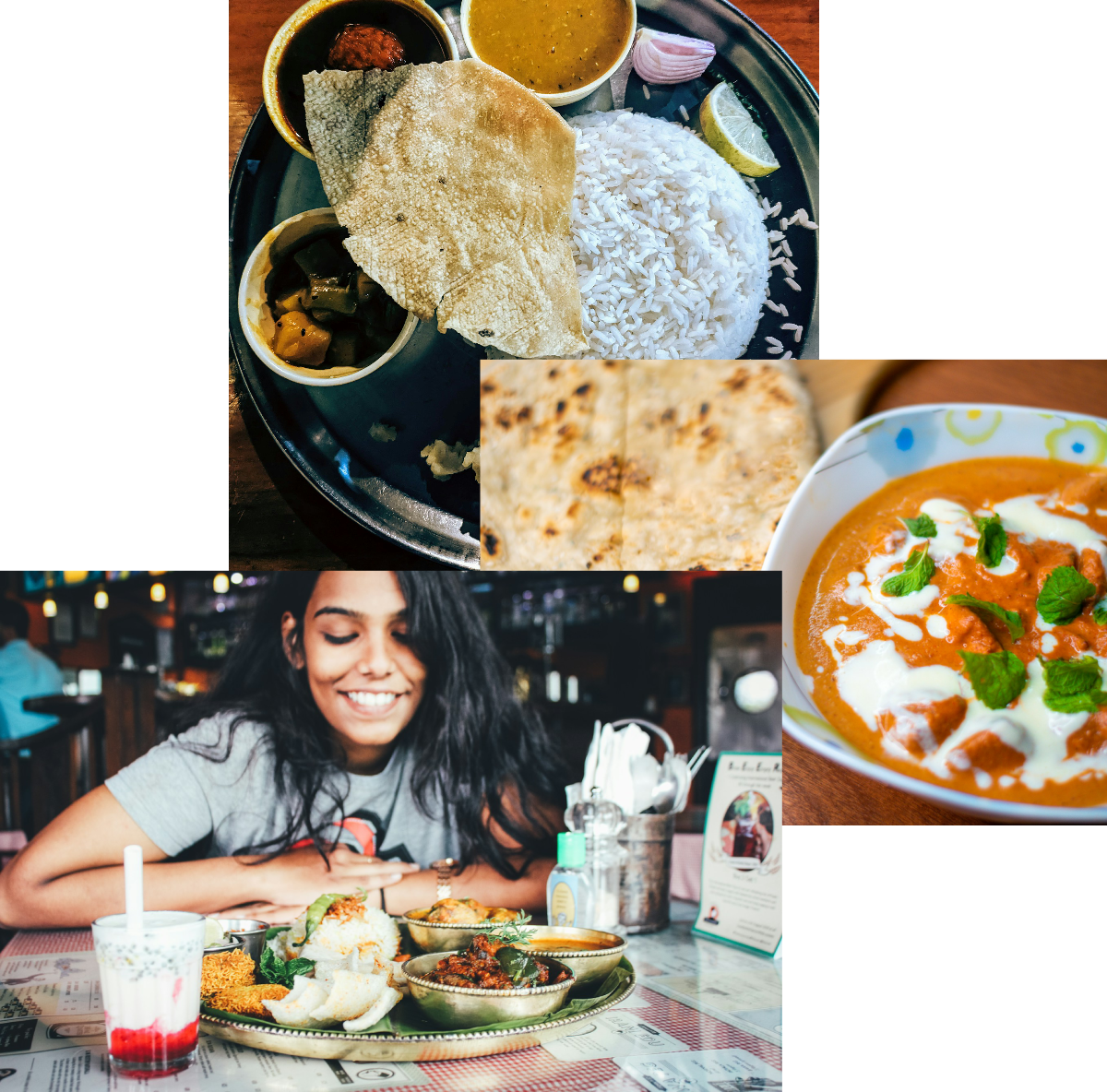 Woman enjoying food, meals in storage container, and food bowls on a table